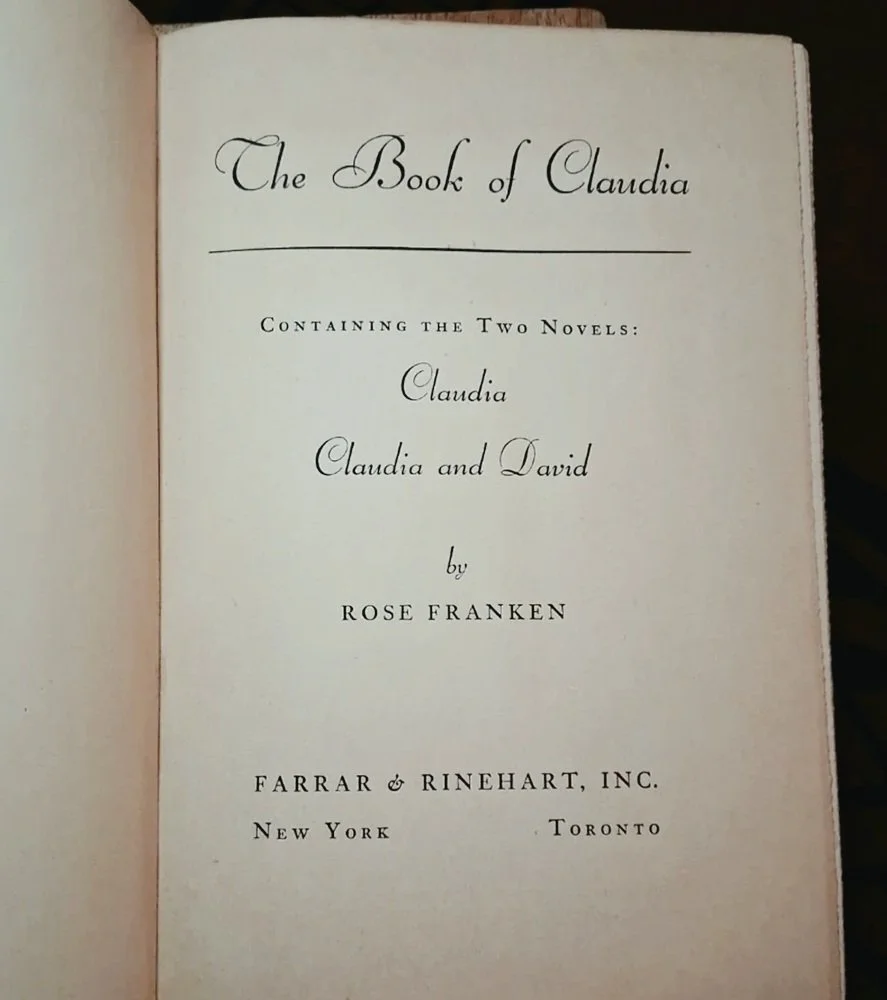 The Book of Claudia by: Rose Franken