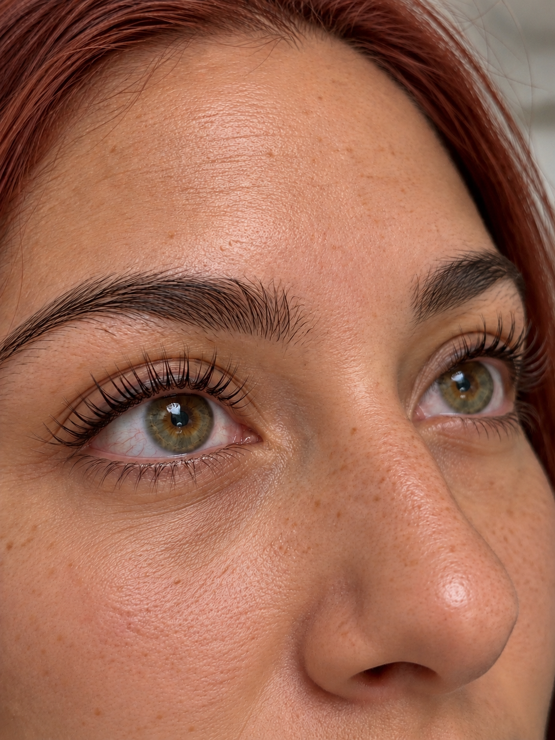     Natural lashes after a lash lift and tint with lifted curl and definition at Flaunt & Flutter Lashery.