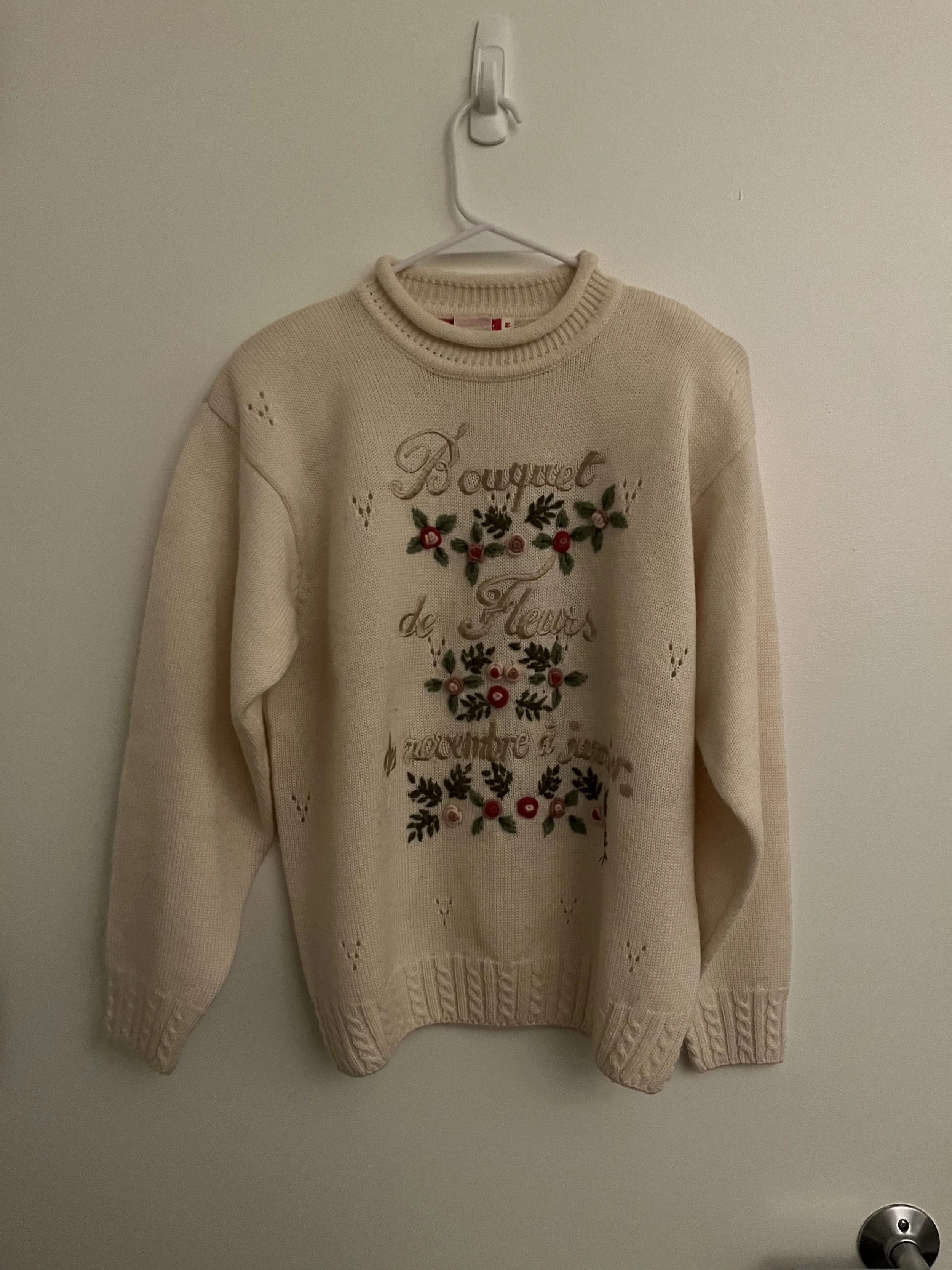 Derhy Floral Knit Sweater
