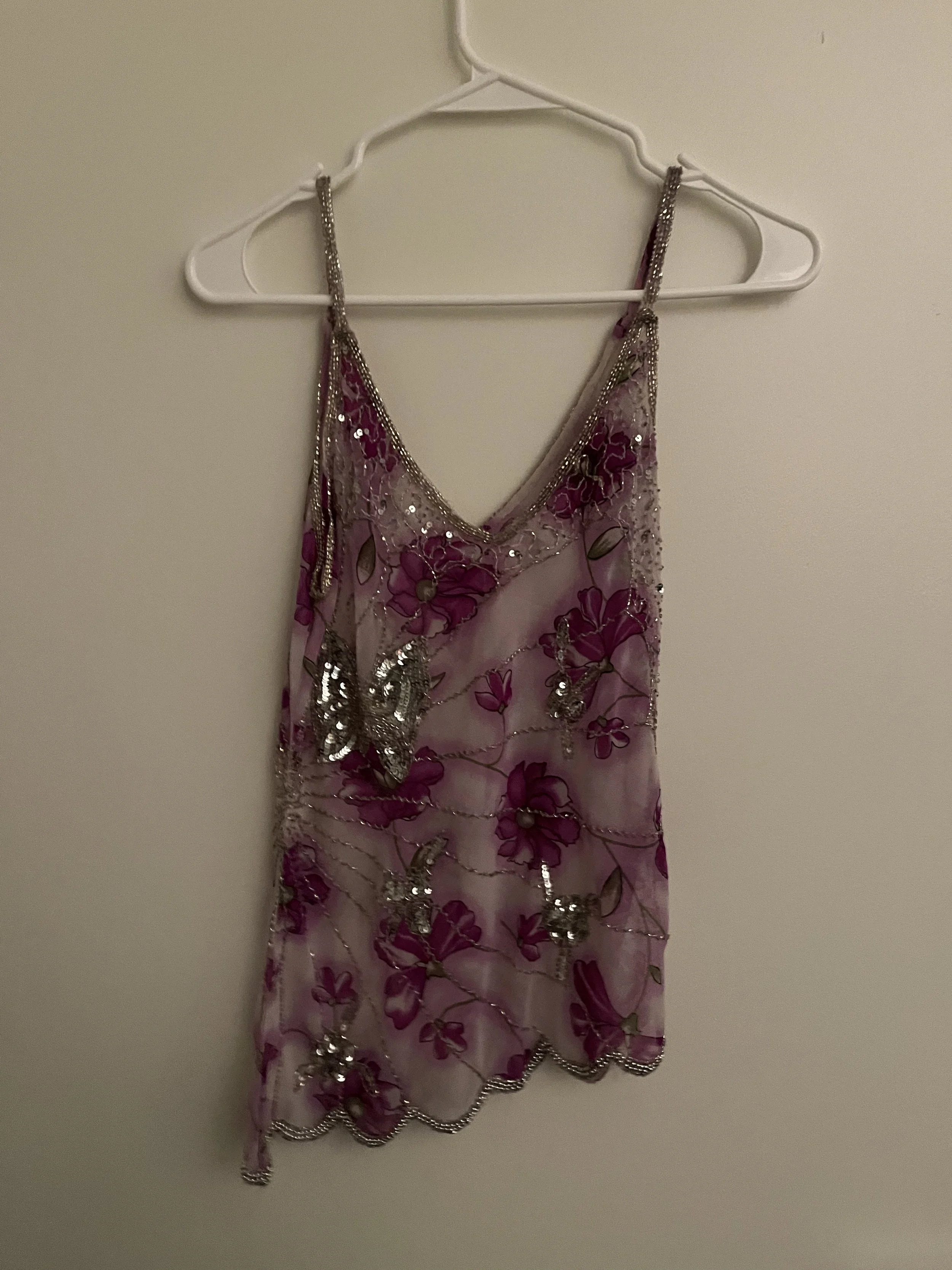 Derhy Butterfly Beaded Top