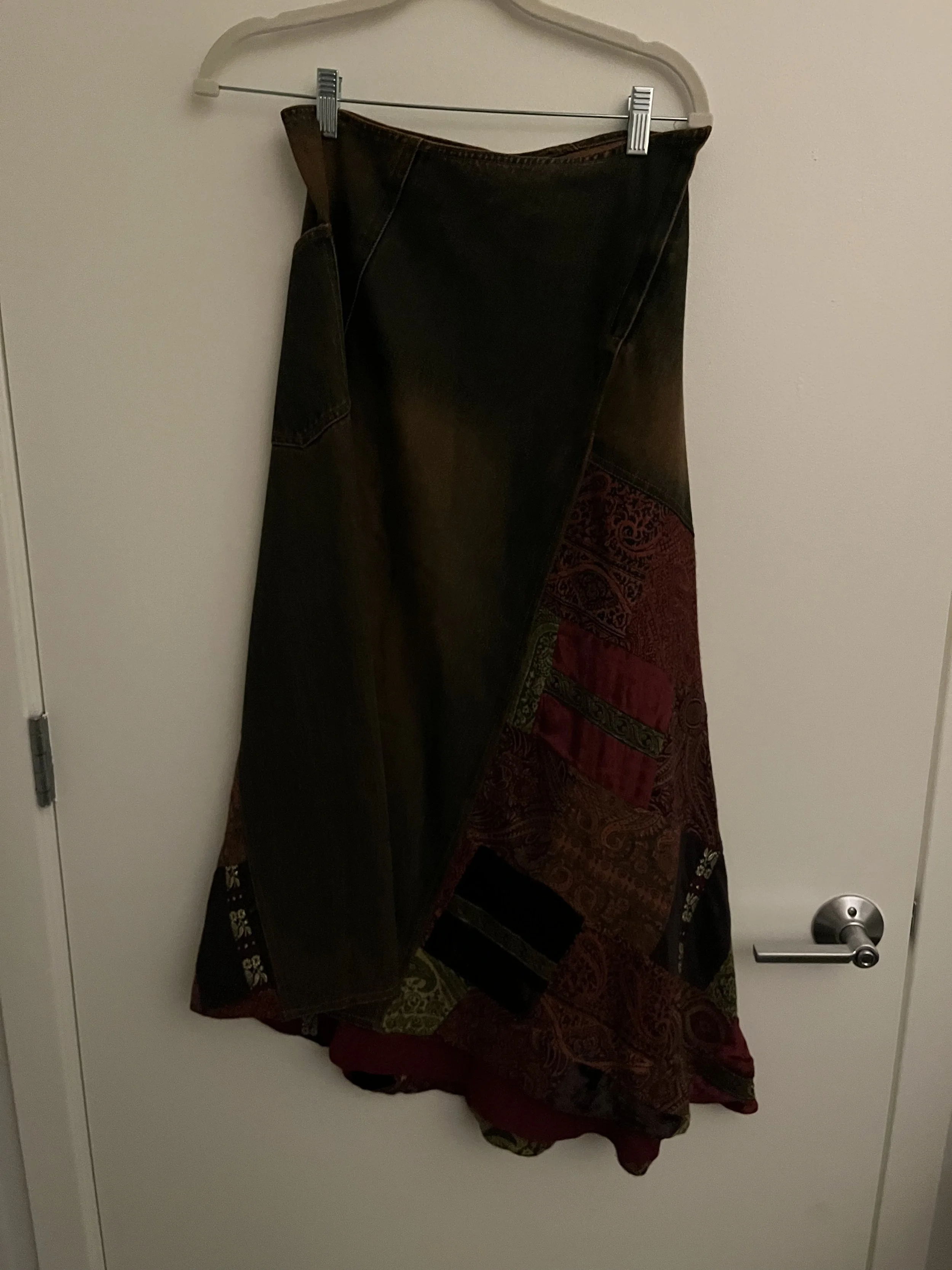 Derhy Patchwork Asymmetrical skirt