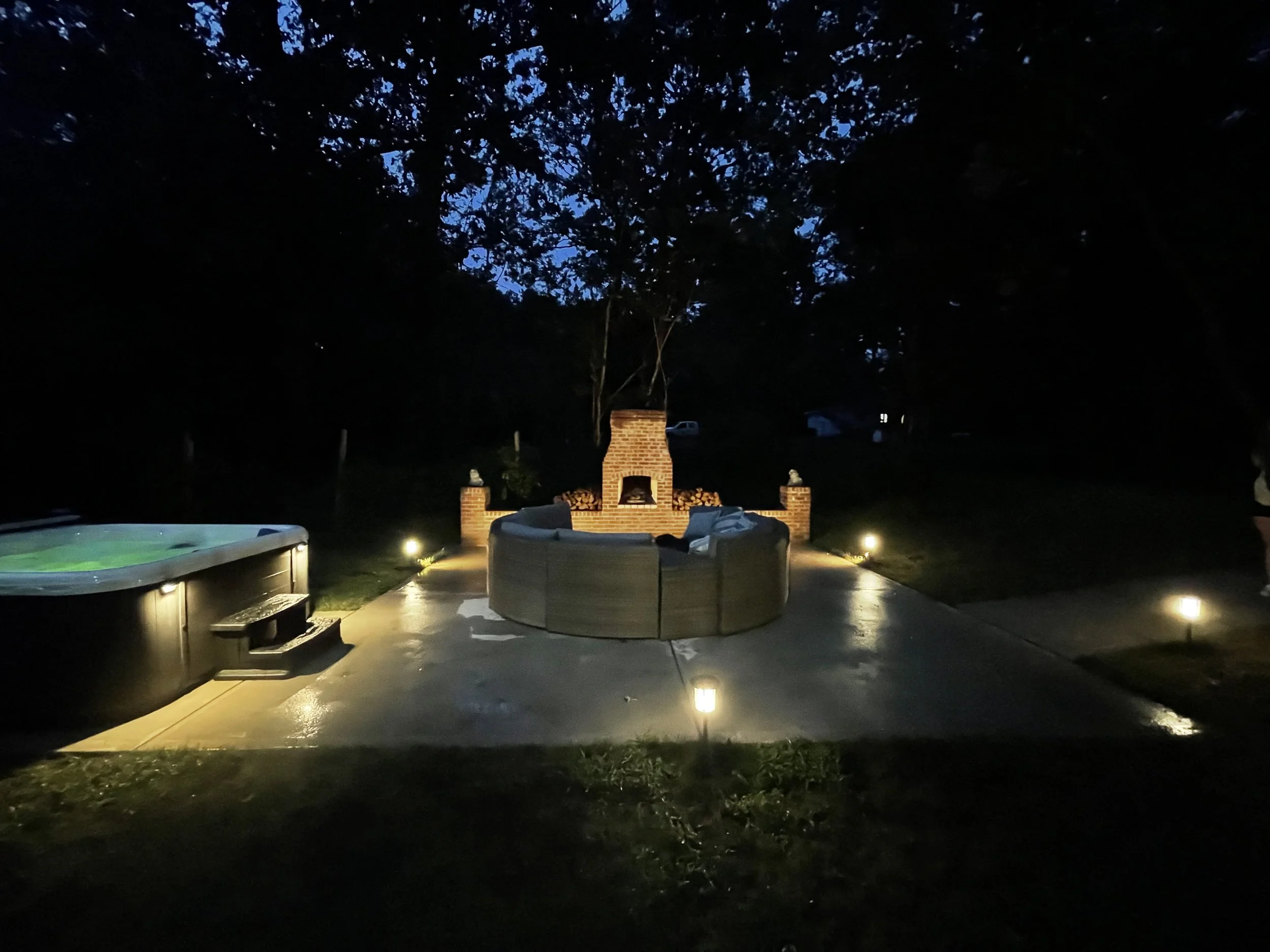 Landscape lighting for hot tub & patio 
