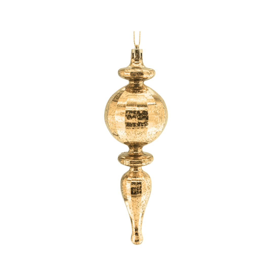 Mercury Finish Rounded Plastic Finial 7.5'' - Light Gold