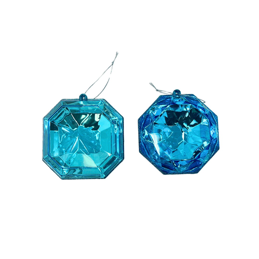 Acrylic RND/SQR Precious Gem Ornament 2 Asst. 4