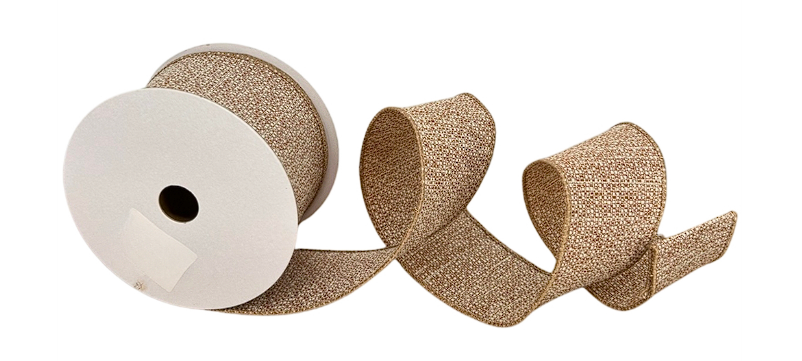 Natural Faux Burlap Ribbon 2.5" x 10yd