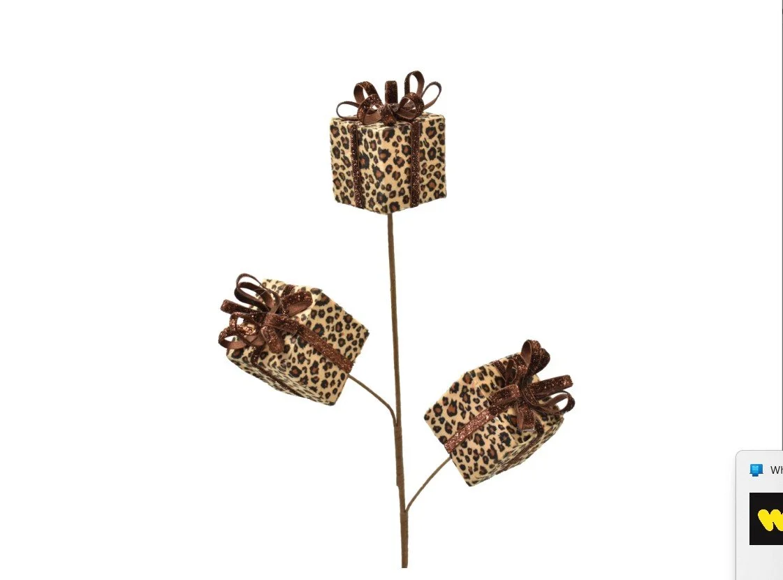 Leopard Print Package 3"x3" x3" in. Spray - Brown 28" L