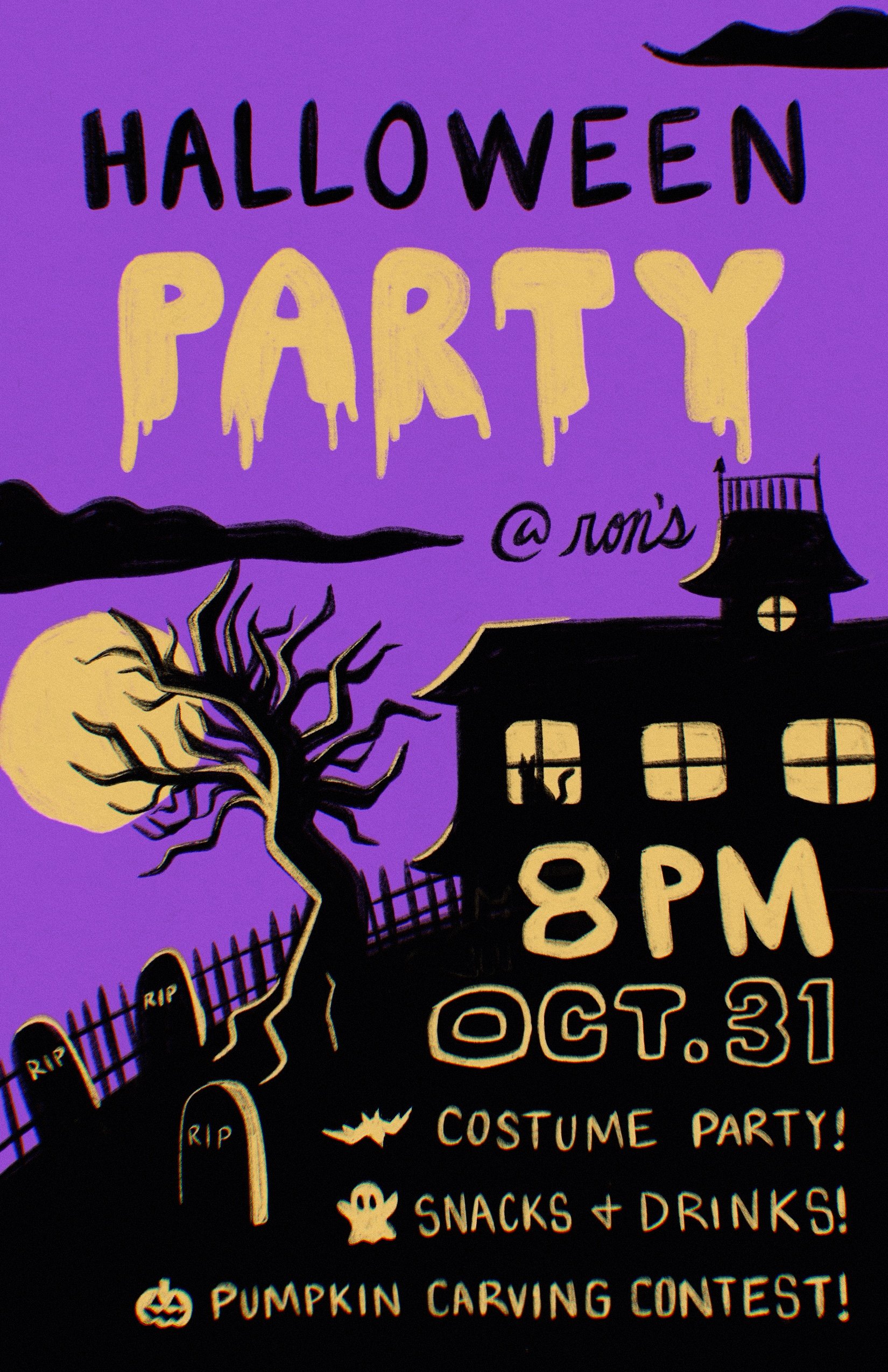 Halloween Party Poster, August 2026
