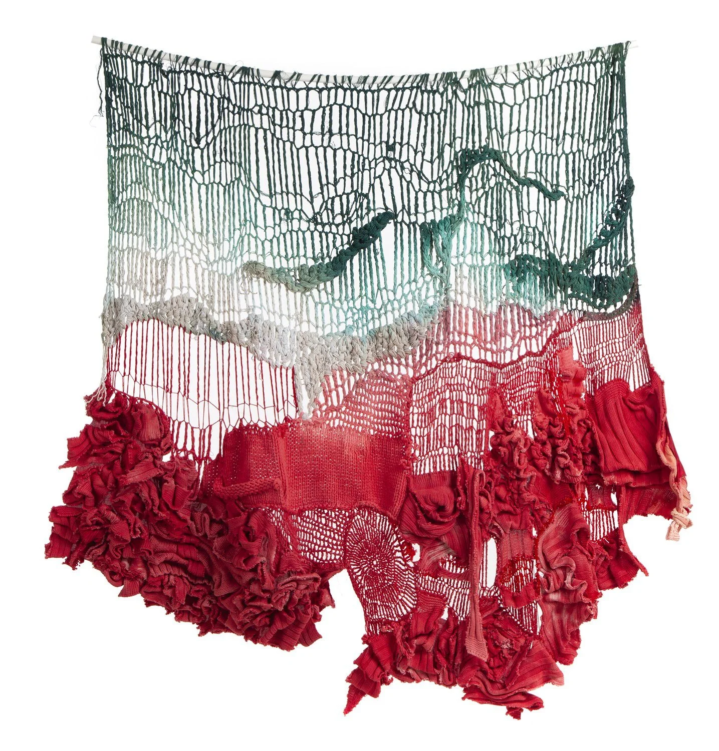 Anna Przybyło, "Hospital Landscape", tapestry, mixed media and yarn, 140 × 160 cm, 2015