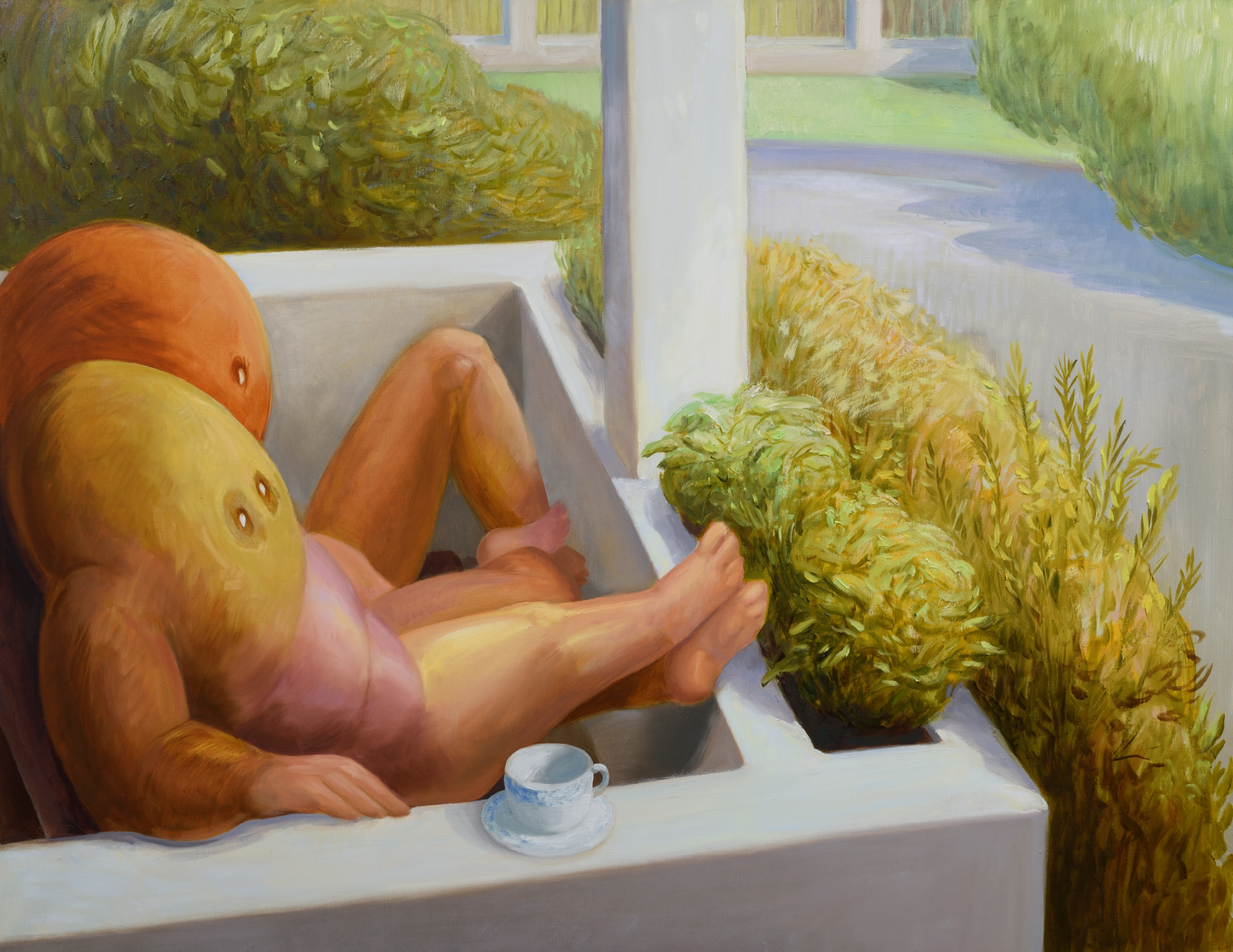 Karol Gniazdowski, "Balcony", oil on canvas, 100 × 120 cm, 2026