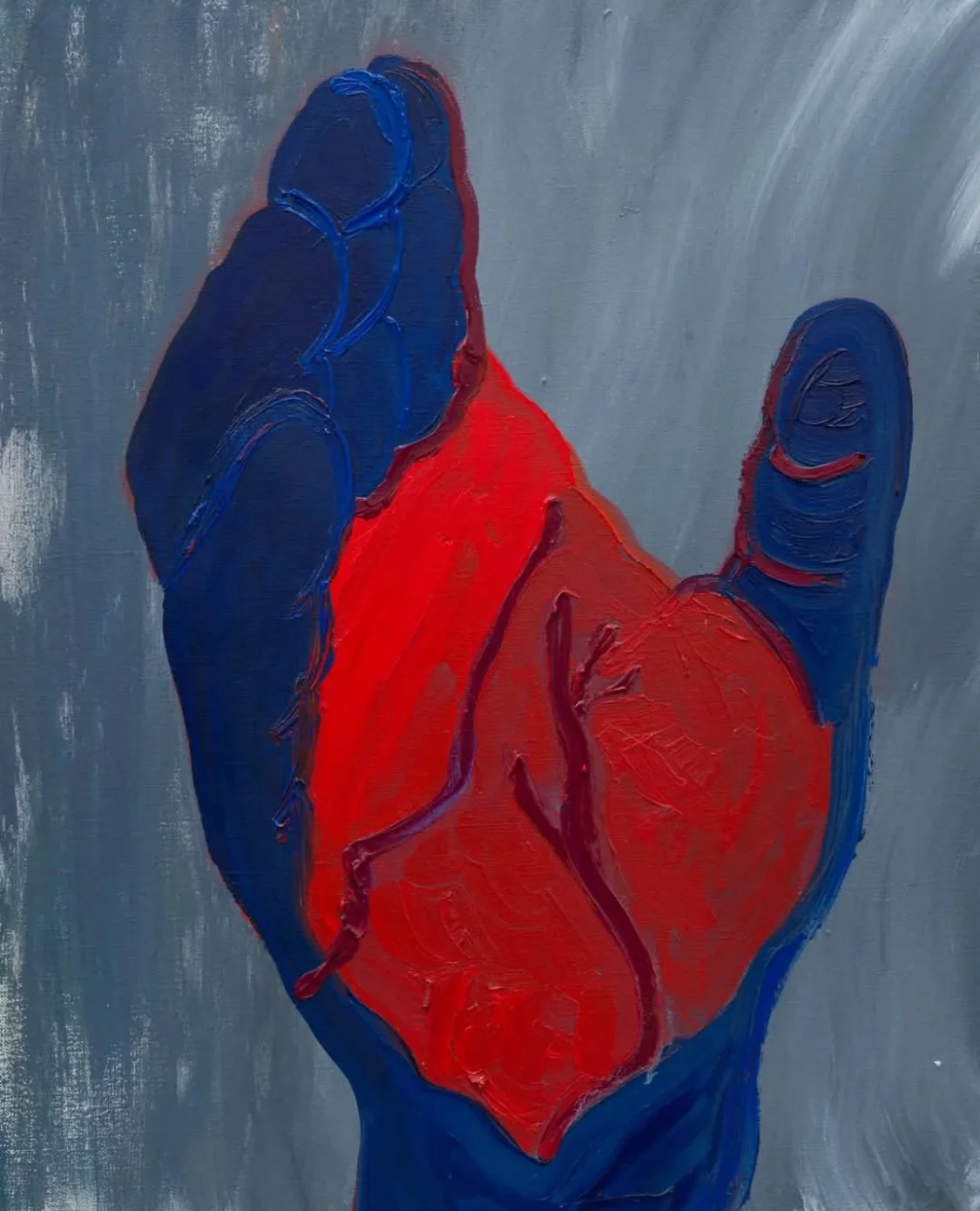 Martyna Czech, Emocje siły, oil and acrylic on canvas, 50 x 40 cm, 2024