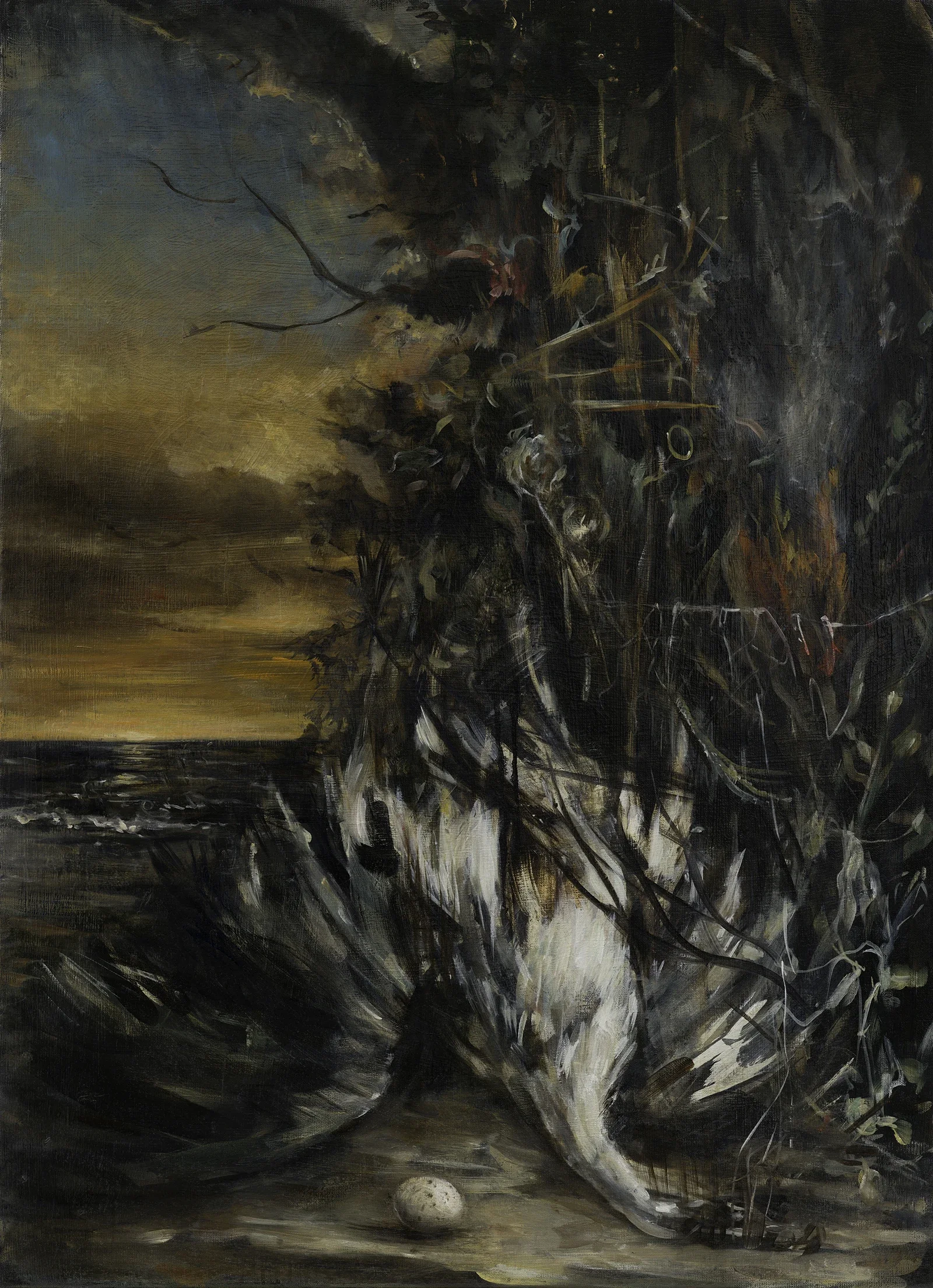 Julia Medyńska, "Saligia / Greed", oil on canvas, 80 × 110 cm, 2023