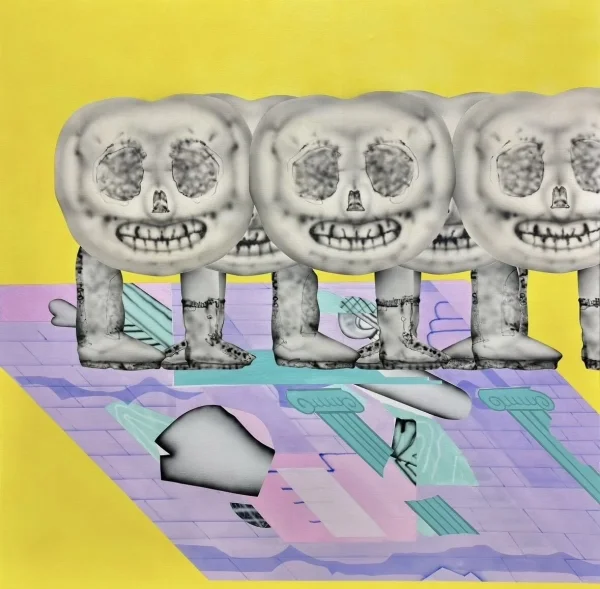 Marcin Jedlikowski, "Figure II", acrylic on canvas, 140 × 140 cm, 2025
