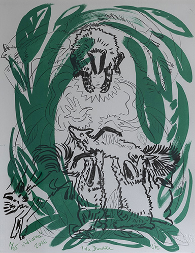 Pola Dwurnik, Spring, color lithograph on Hahnemühle archival paper, 45 x 36.5 cm, edition 1/25, 2026