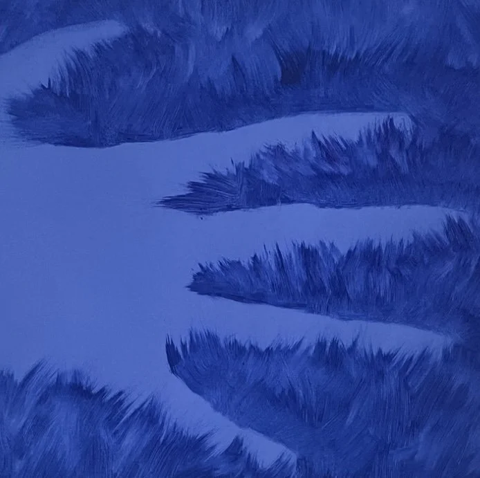 Monika Chlebek, "Ultramarine Deep", oil on canvas, 30 × 30 cm, 2023