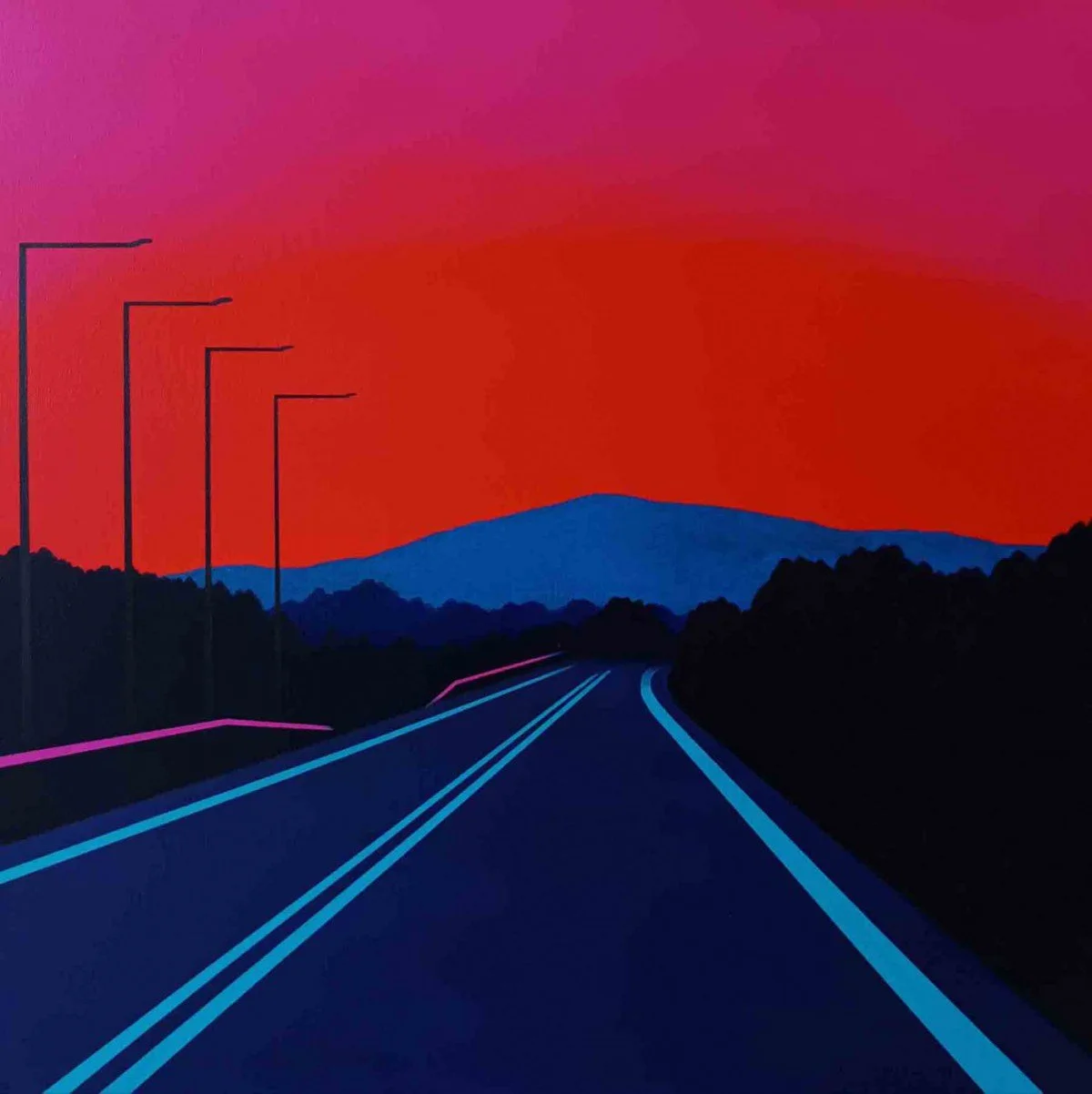 Ewelina Gumienna, "[Untitled]", acrylic on canvas, 50 × 50 cm, 2024