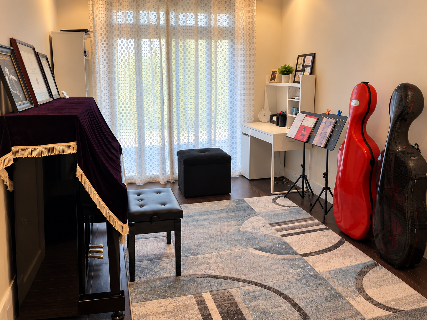 Private cello and piano lesson studio in London, Ontario