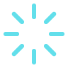 Loading spinner icon with blue and black design