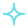 Light blue star-shaped sparkle or glitter icon