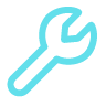 Icon of a wrench representing tools or maintenance.