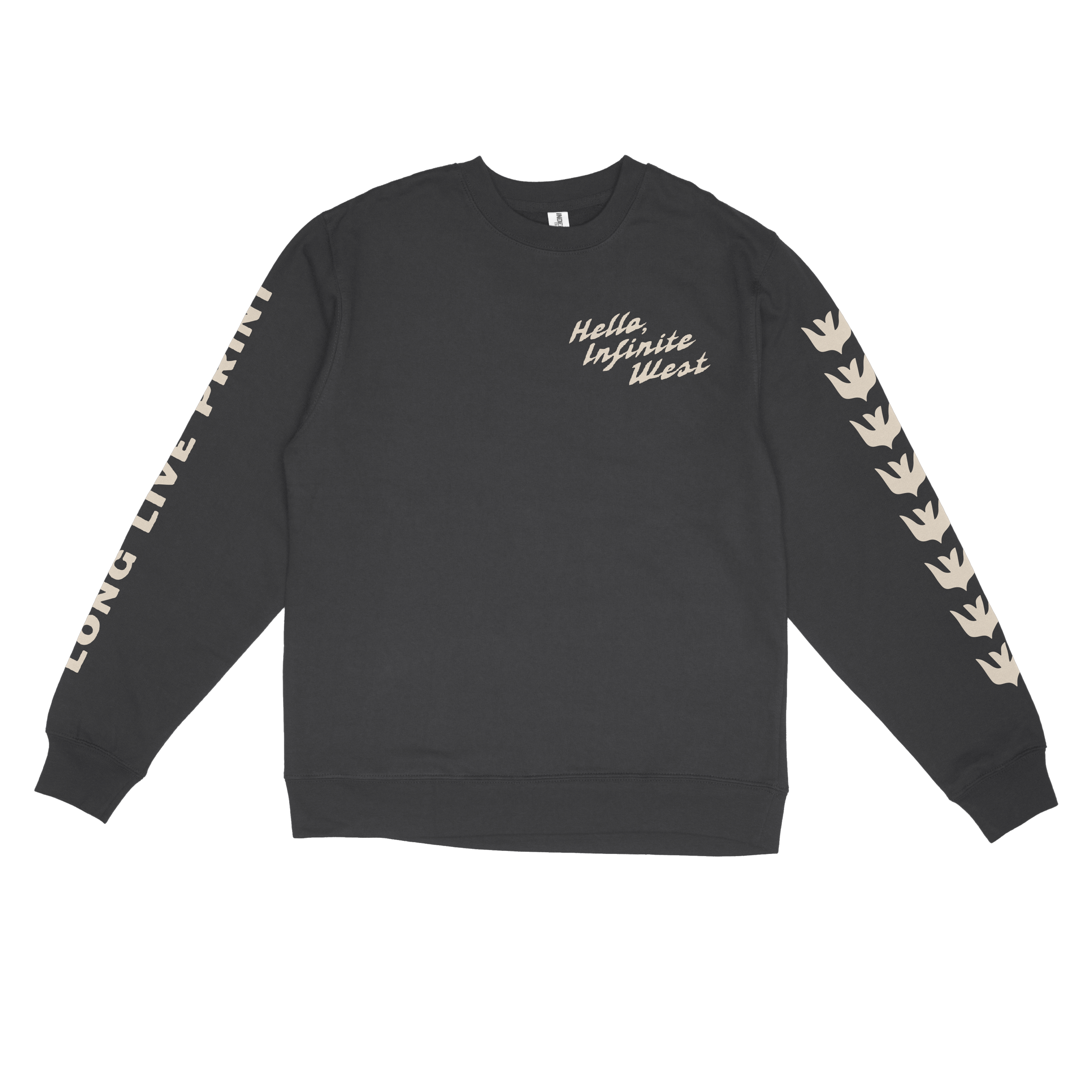 Hello, Infinite West Black Sweatshirt