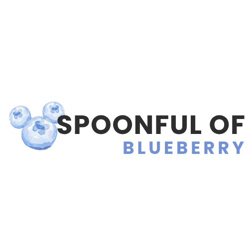 Blueberries in the shape of Mickey Mouse with Spoonful of Blueberry name written of to the side