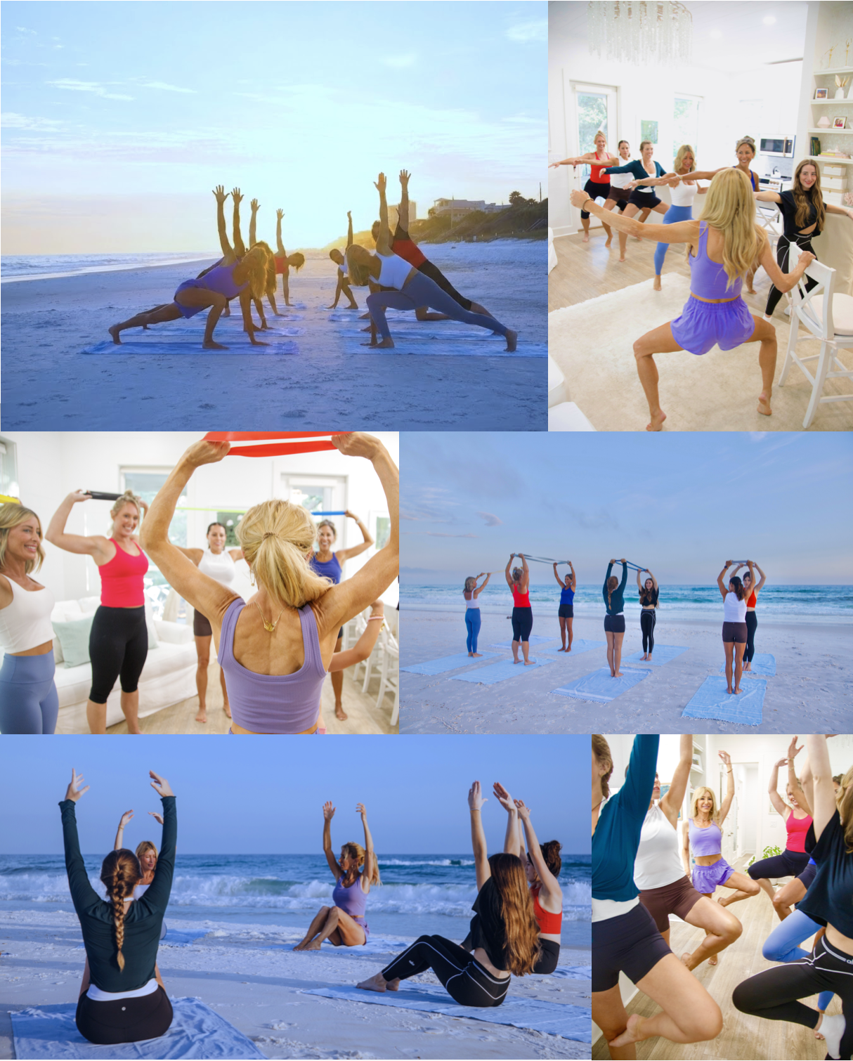 Our fitness classes are popular with girls' getaways, family trips, and bachelorette parties. Whether you’re a seasoned fitness pro or new to pilates, it’s a fun and welcoming workout for all levels.