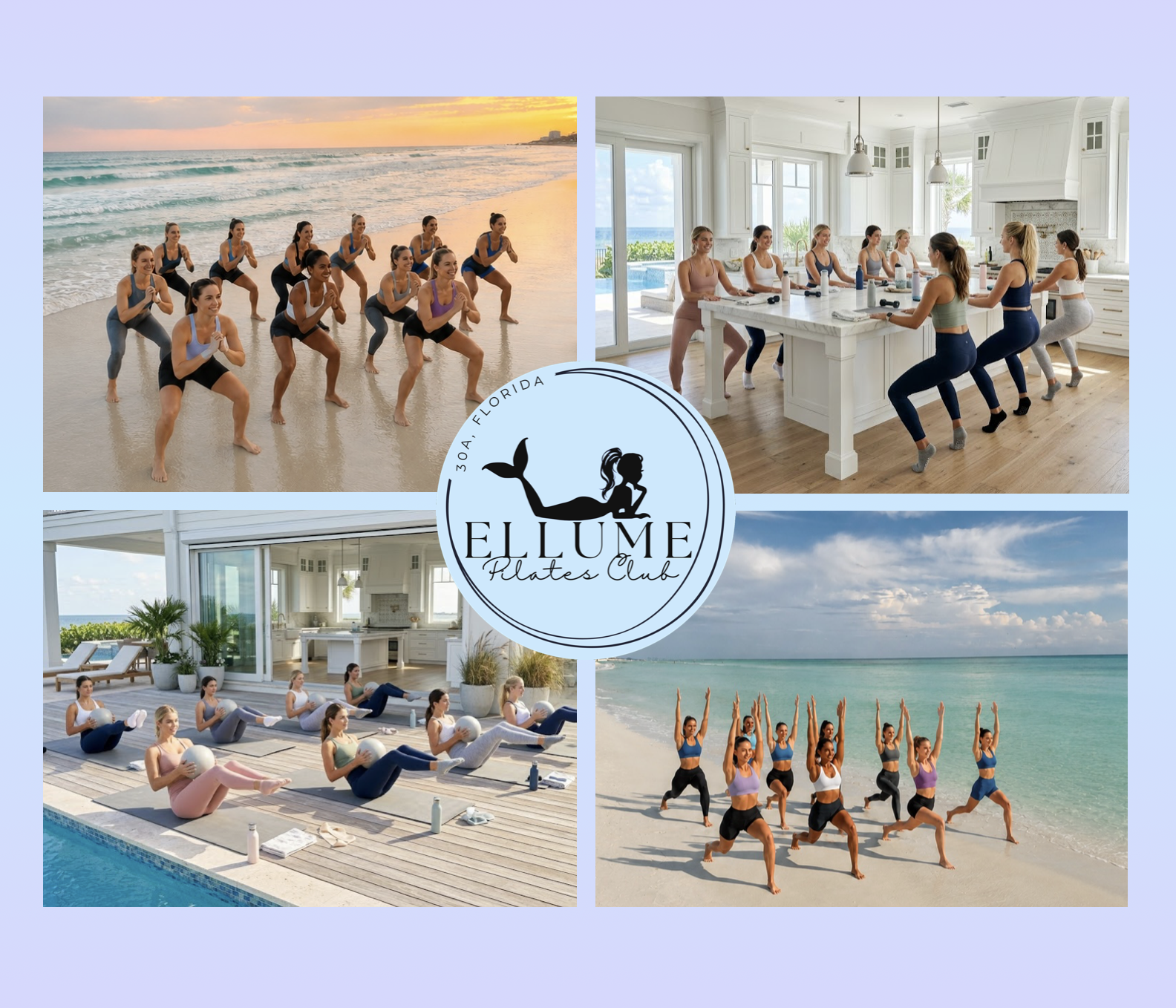 Private classes offered in Rosemary Beach, Seaside, Alys Beach, Seacrest, Watersound, Grayton Beach, Seagrove Beach, Santa Rosa Beach, Blue Mountain Beach, Inlet Beach and Dune Allen Beach.