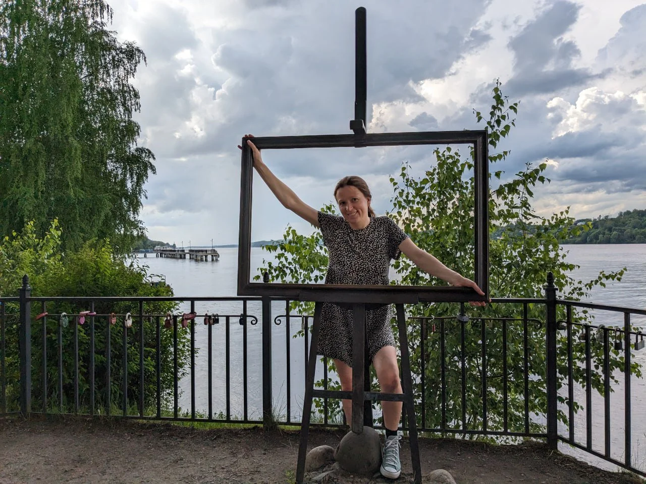 Tatiana Ermakova au bord de la Volga