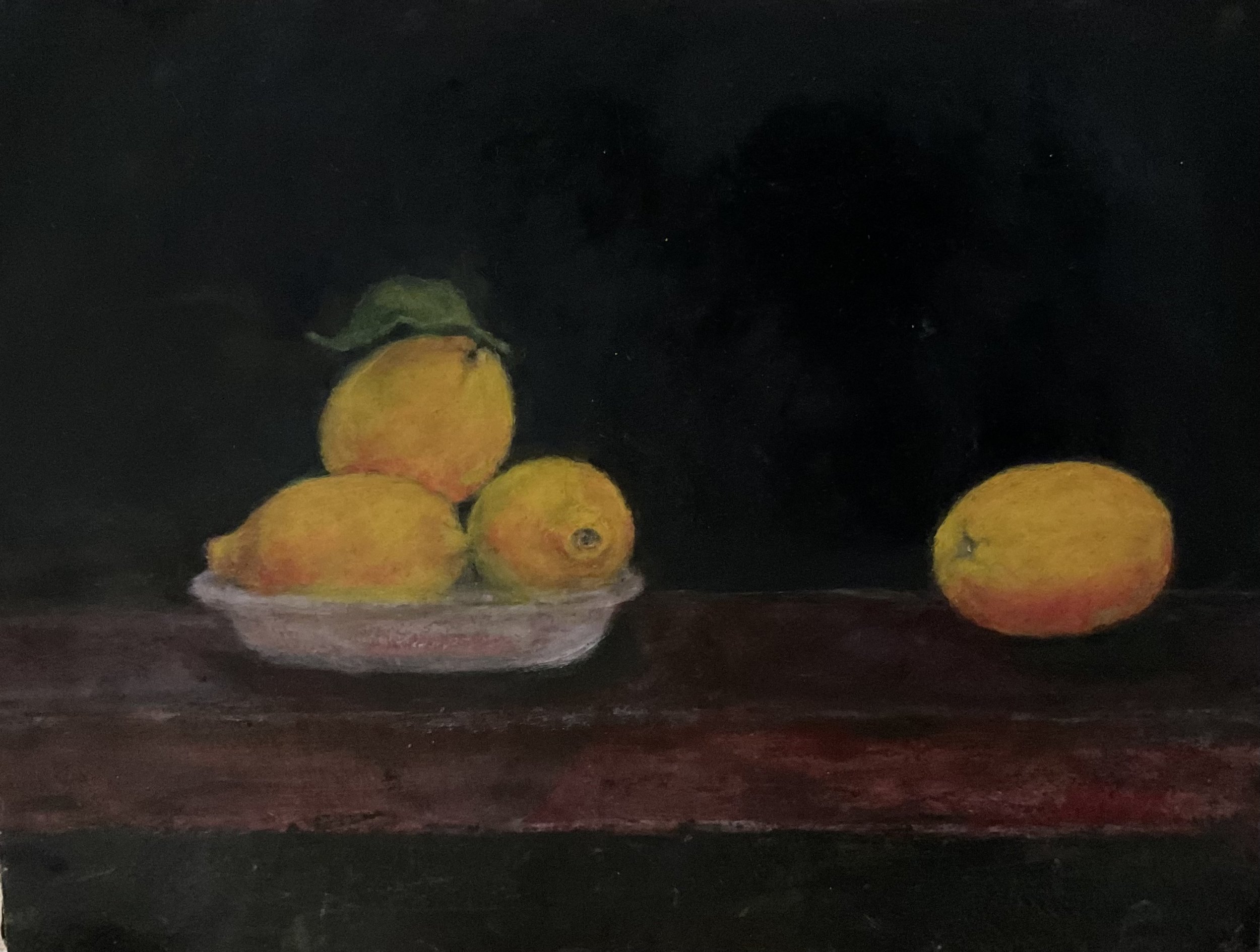 Classic Still Life Lemons Oil Painting