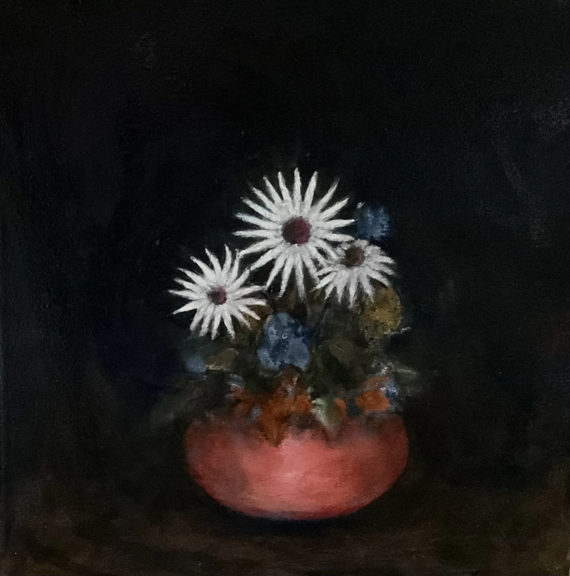 Hand-Painted floral  Oil  on Canvas