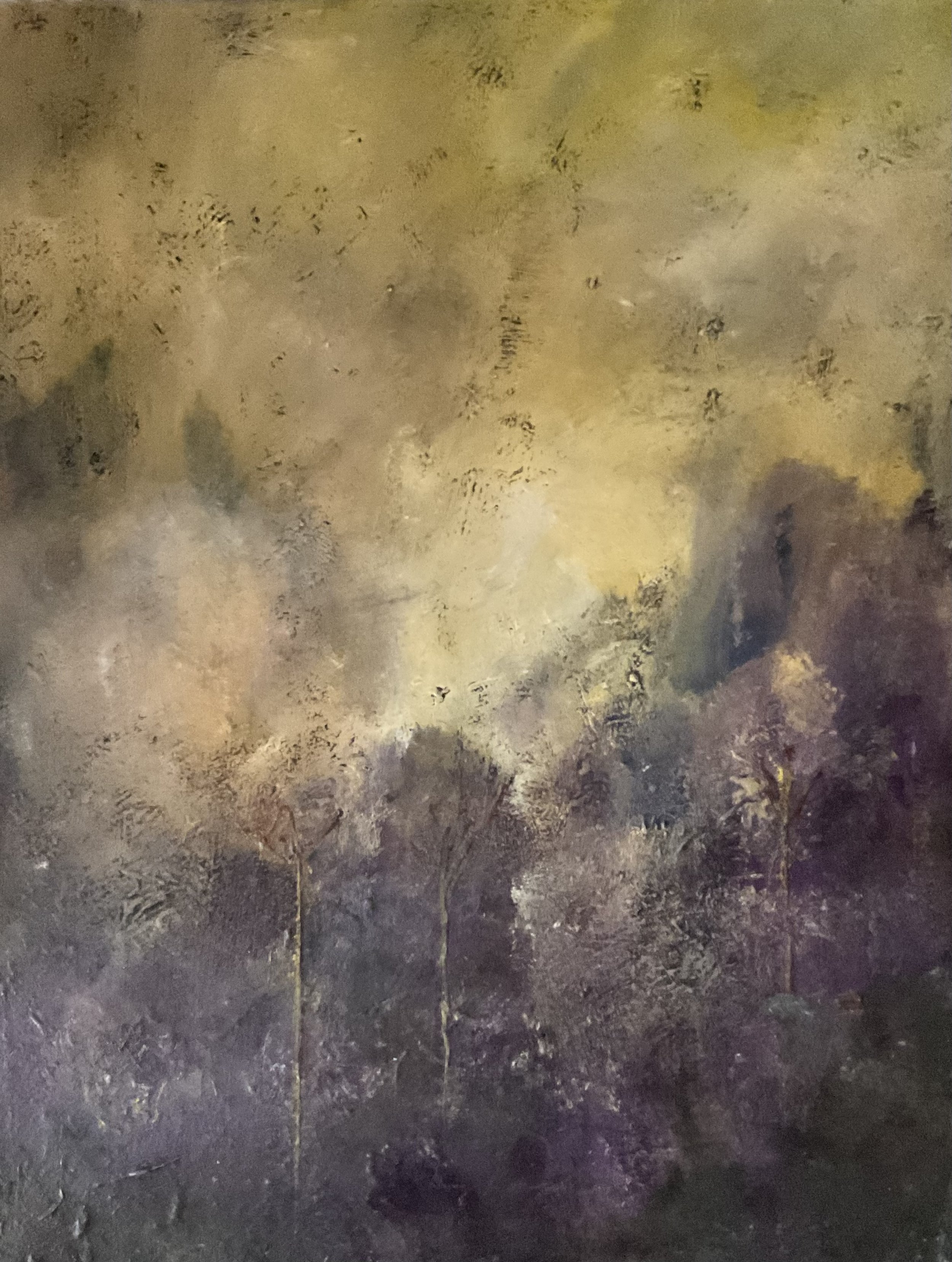 Mystical Twilight - Abstract Landscape Oil Painting