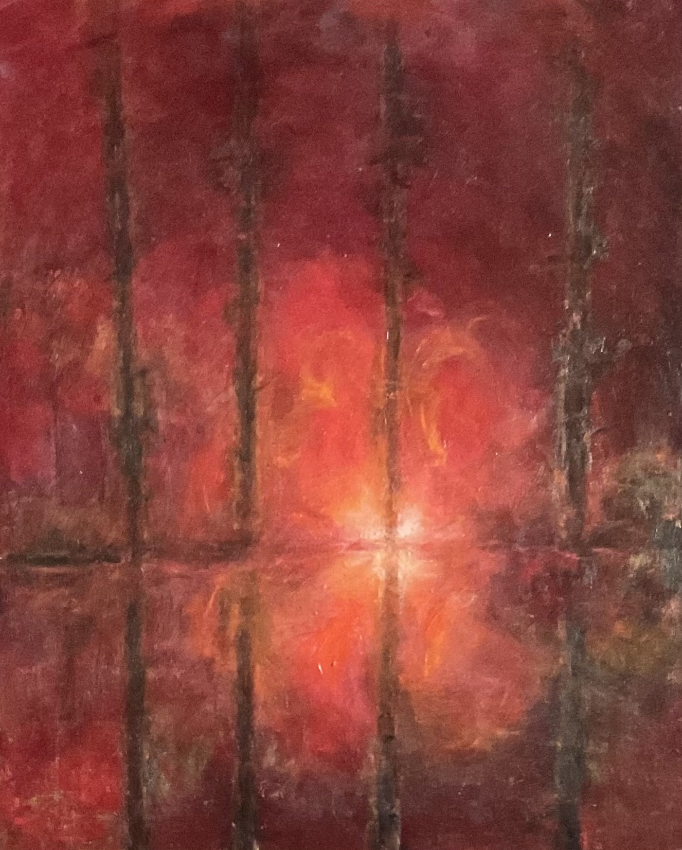 Radiant Reflections - Abstract Oil Painting