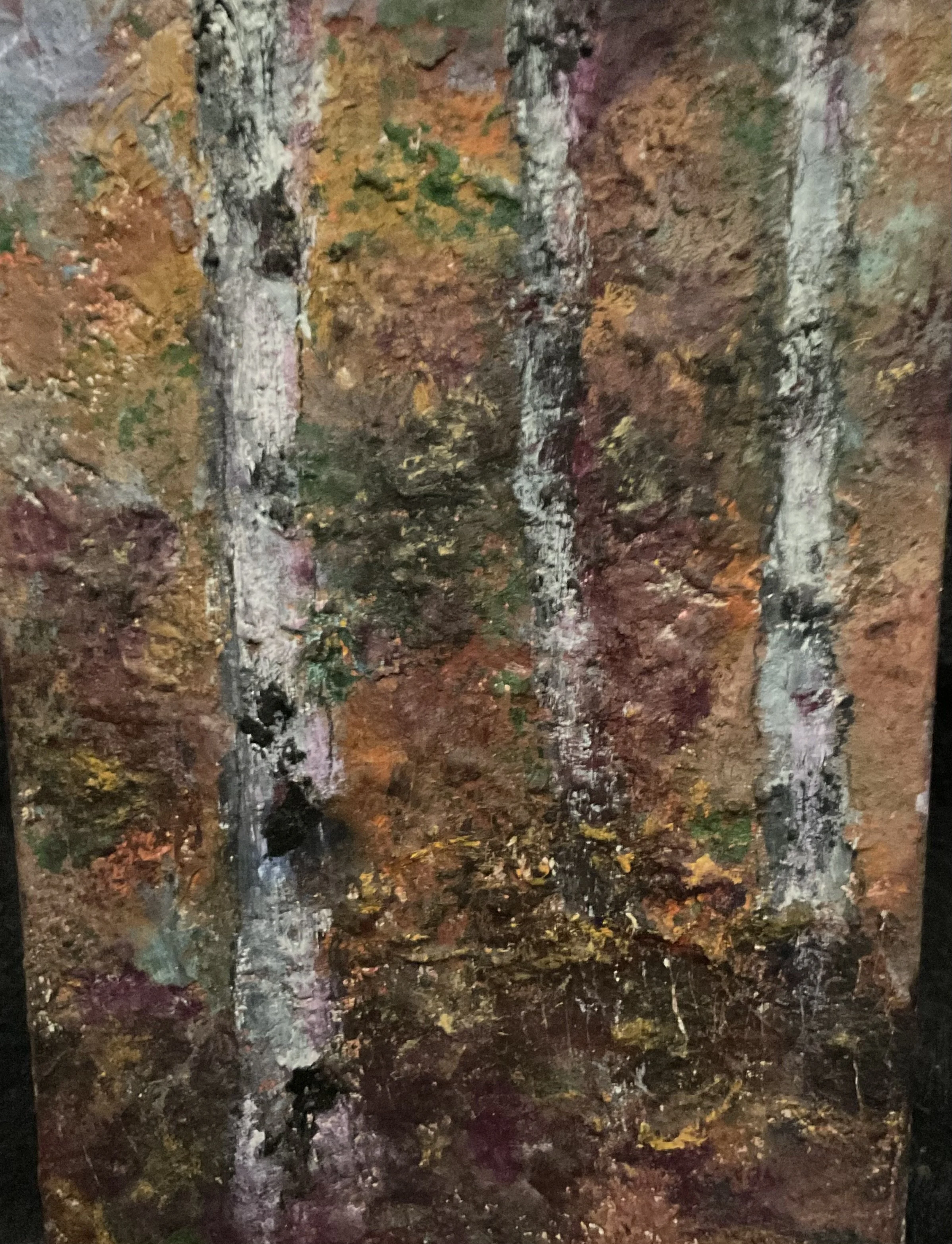 Textured Forest Oil Painting