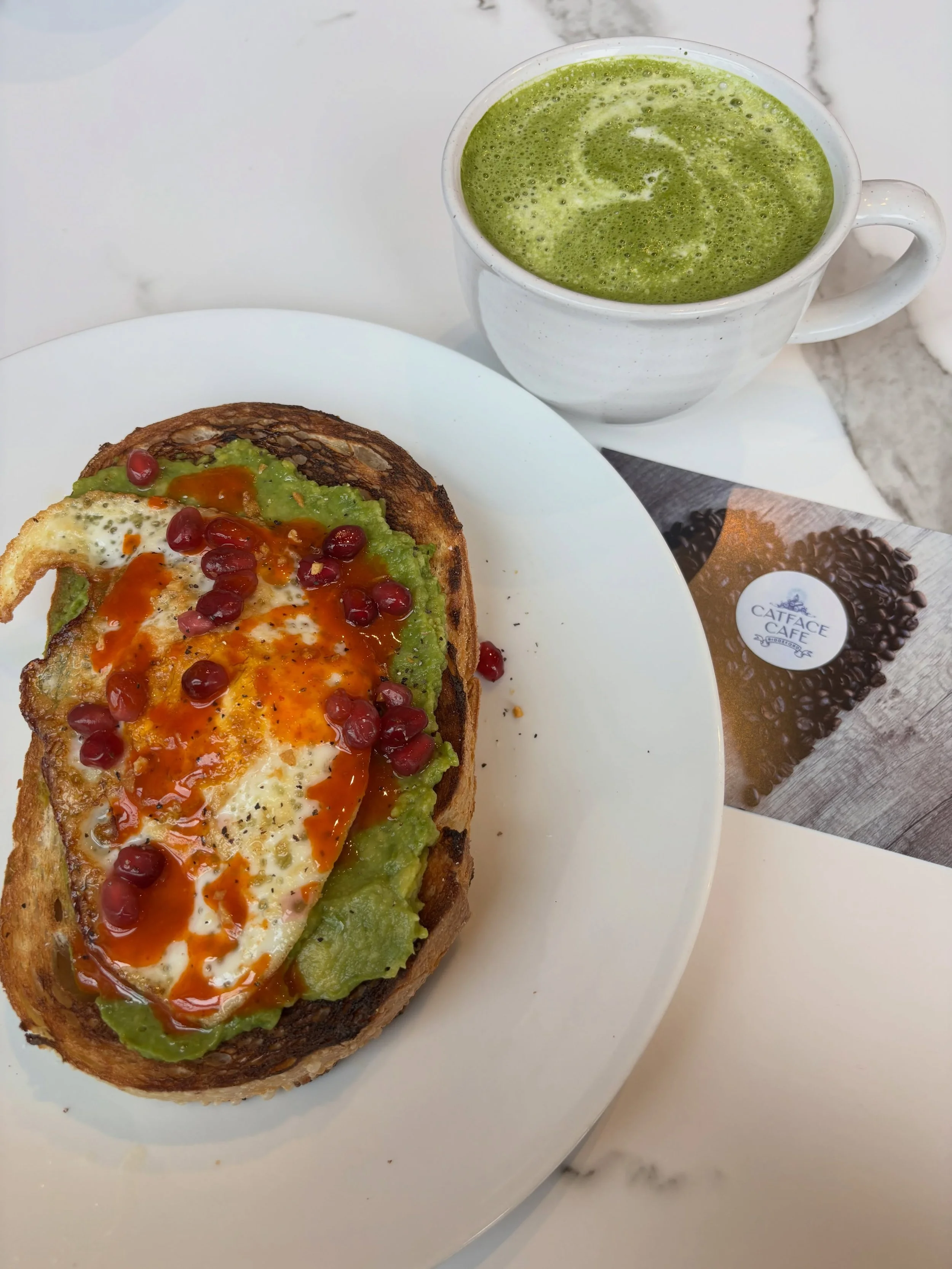 Stormy days call for brunch and matcha