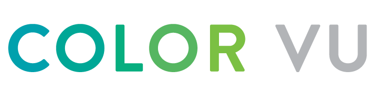 Logo for COLOR | VU in teal, green, gray, and black text.