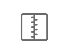 Icon of a spiral-bound notebook with pages