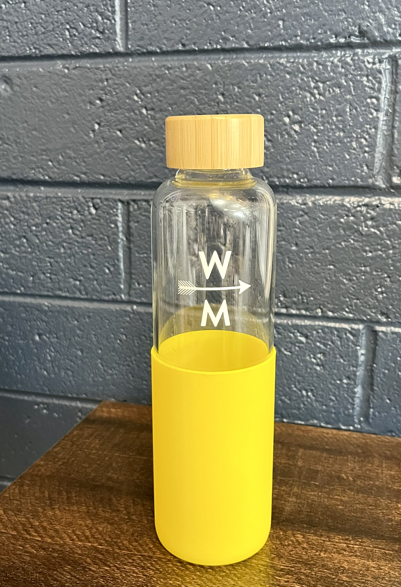 W+M Glass Water Bottle