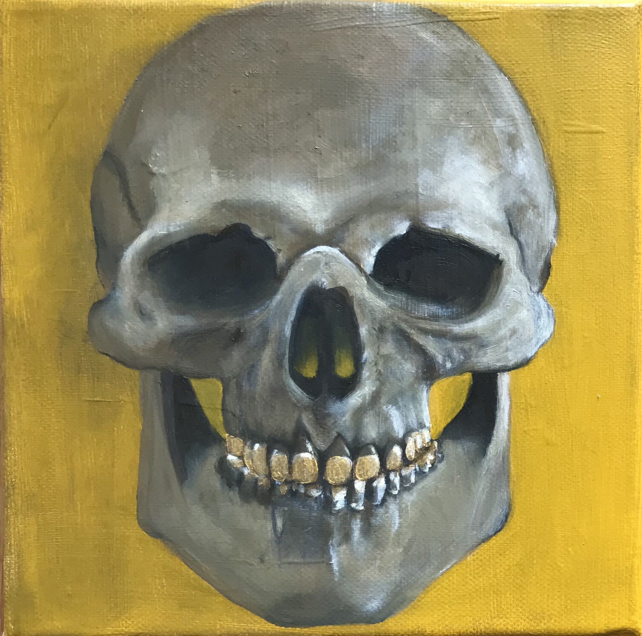 Memento Mori with Gold Teeth