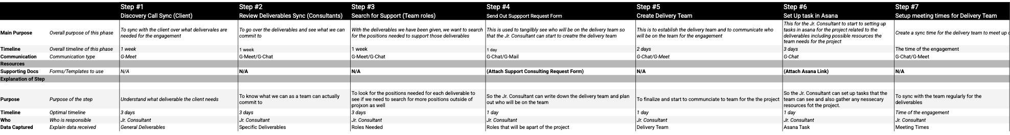 The Delivery Team Process Project