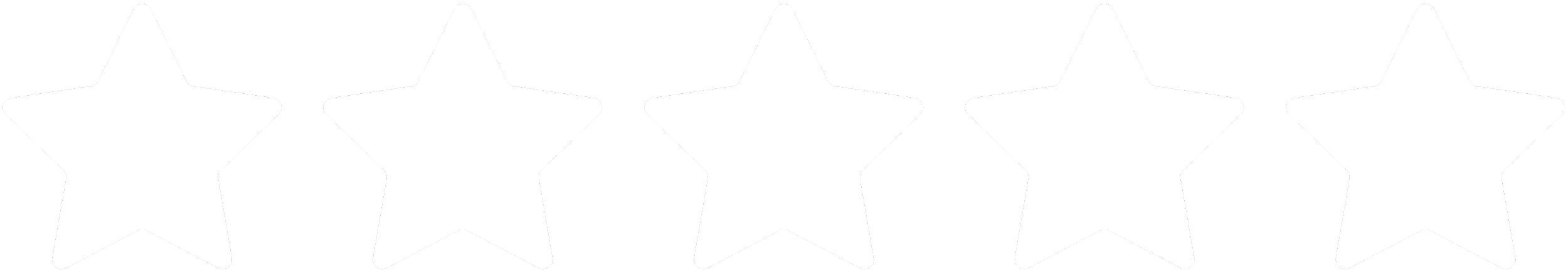 Five white star shapes on a black background.
