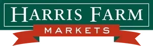 Harris Farm Markets logo with green background, white text, and a red banner.