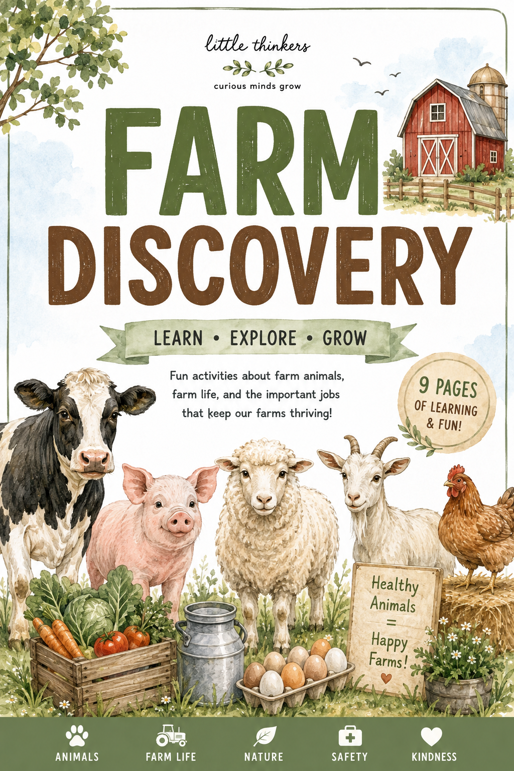 Farm Animals Discovery Bundle 60+ Pages