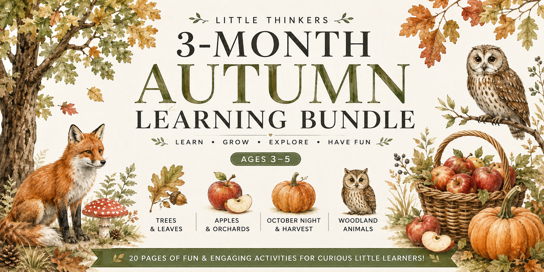 3-Month Autumn Bundle Workbook [Sept/Oct/Nov]