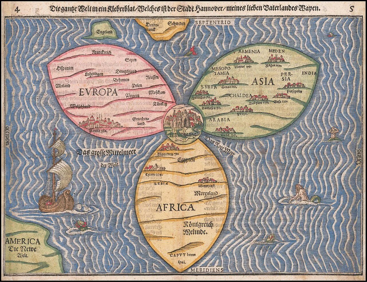 The Bünting Clover Leaf Map: A 16th-Century Testament to Jerusalem as the Center of the World