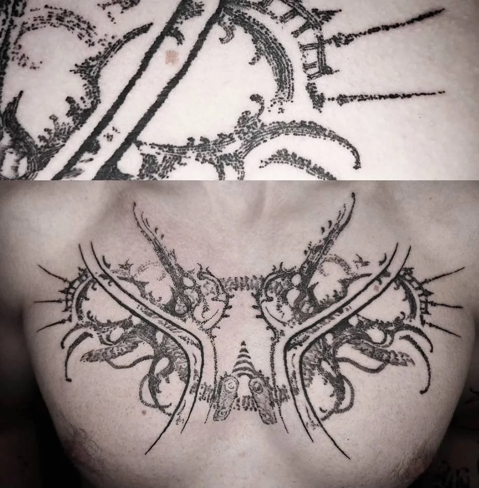 Chest Tattoo - Original Baroque Mech Concept