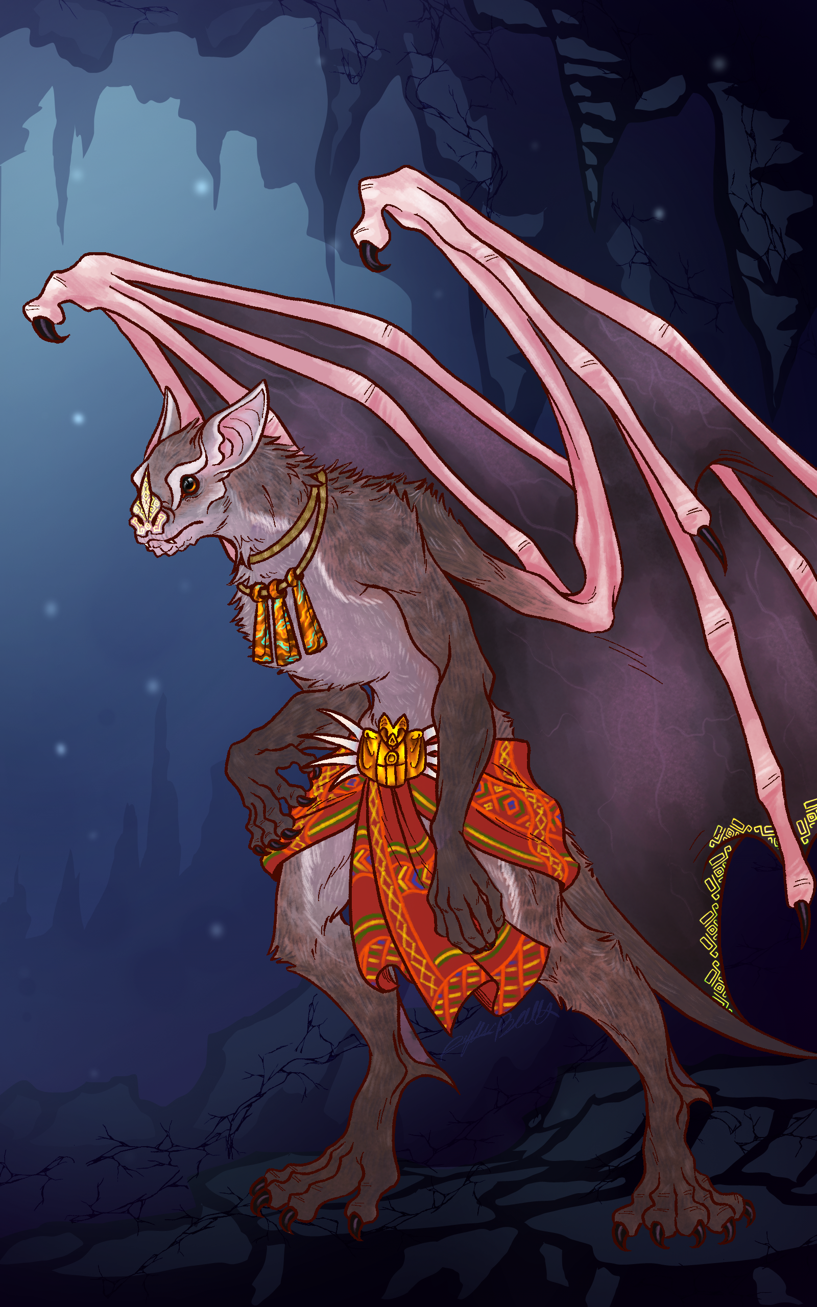 Inspire by Aztec mythology, this is a creature that stalks the dark caves of their world. 
