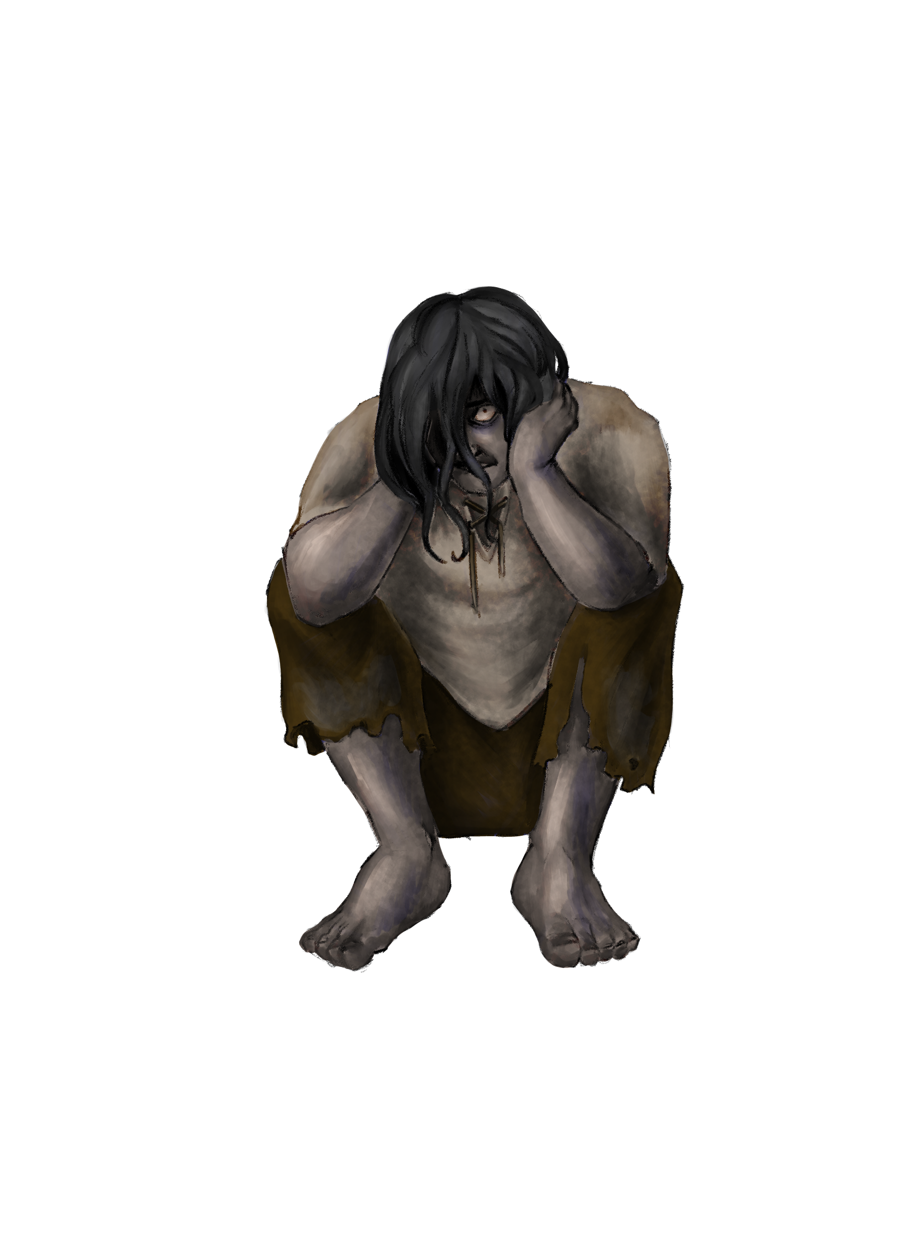 A maddened man who speaks words of little reason.