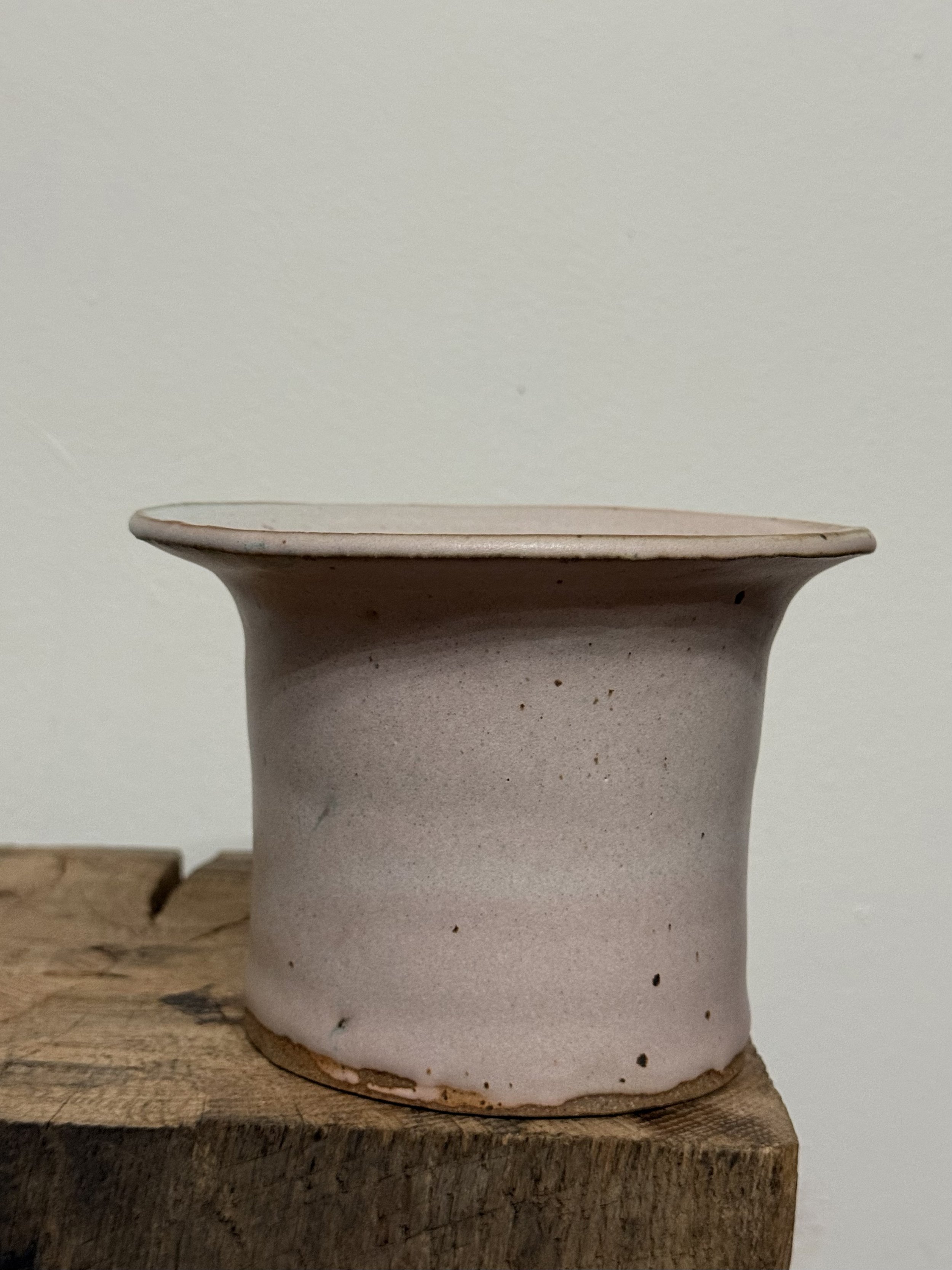 blush satin pedestal vessel