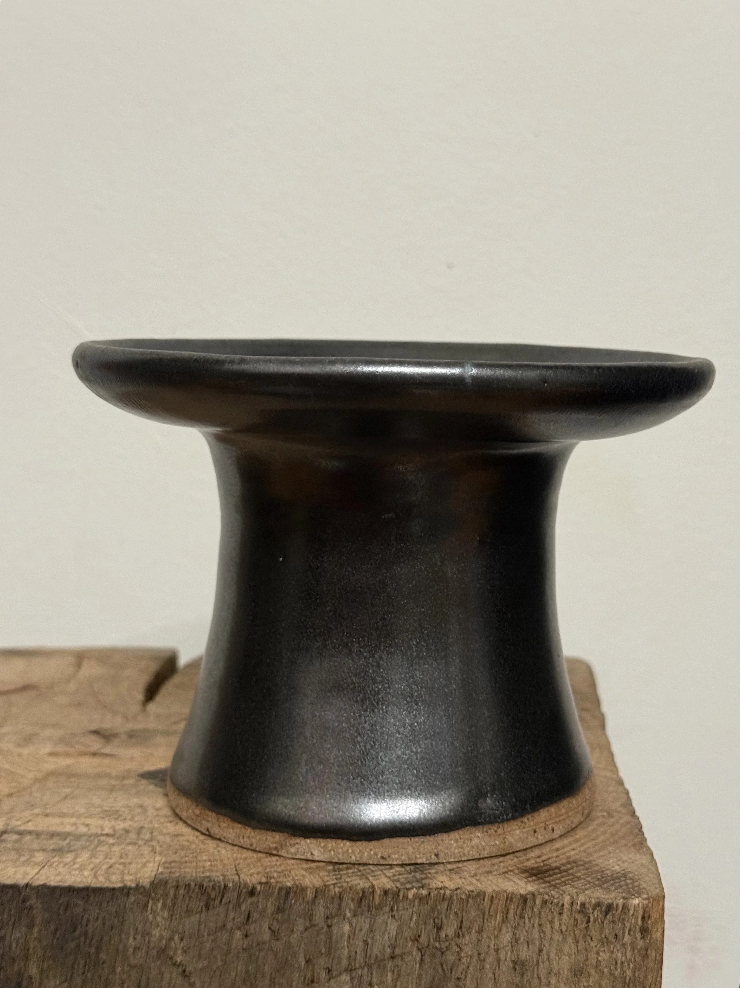 matte black pedestal  form