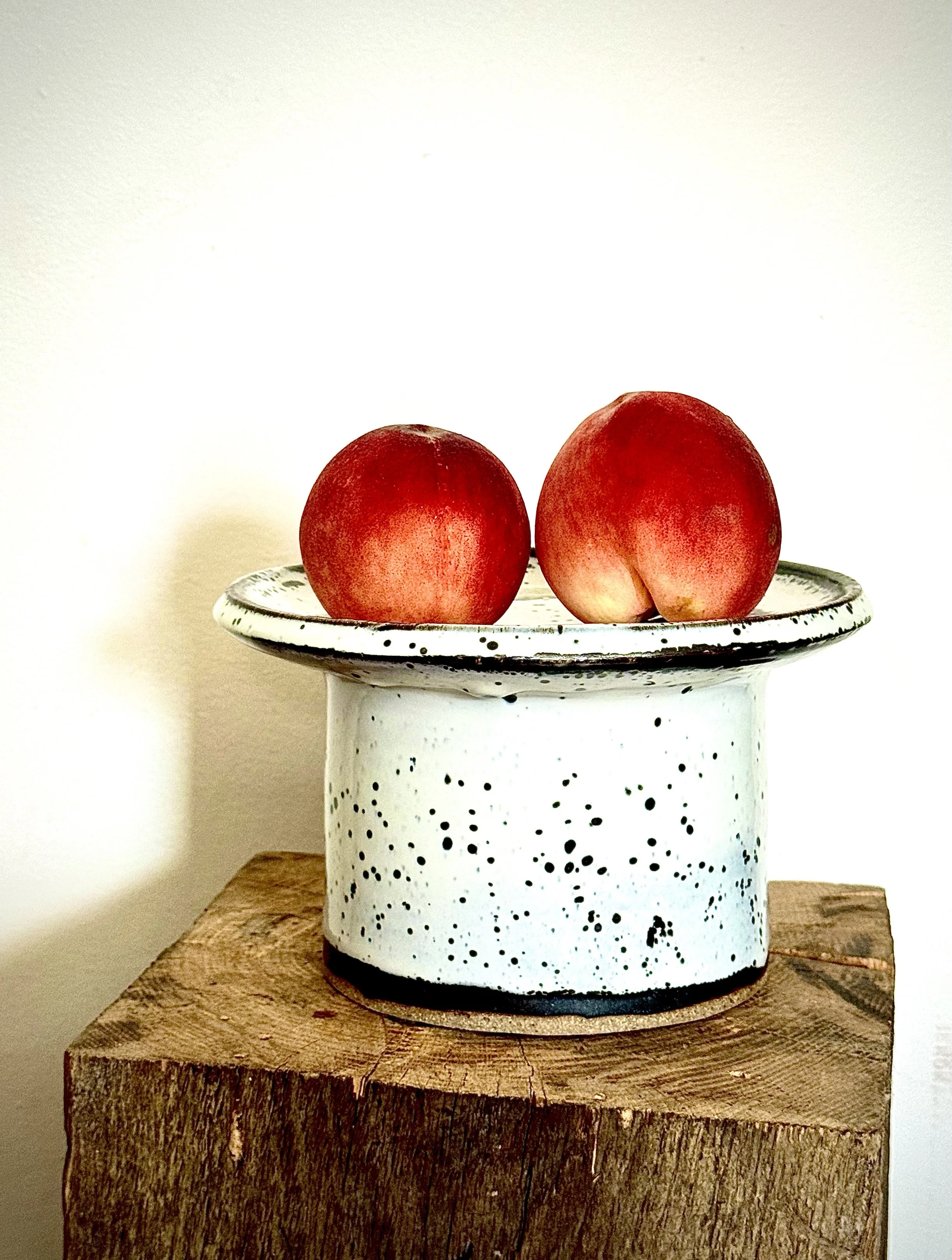Speckled Rimmed Pedestal Vessel